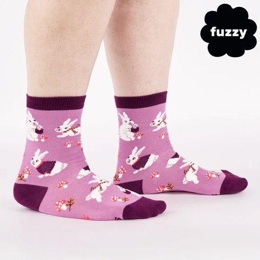 Women's Crew Socks Snuggle Bunny