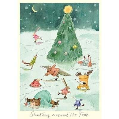 Skating Around The Tree Card