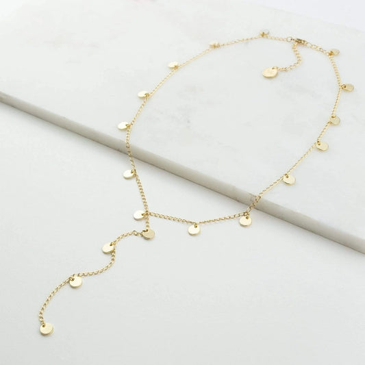 Fool's Gold Lariat Pearl Necklace