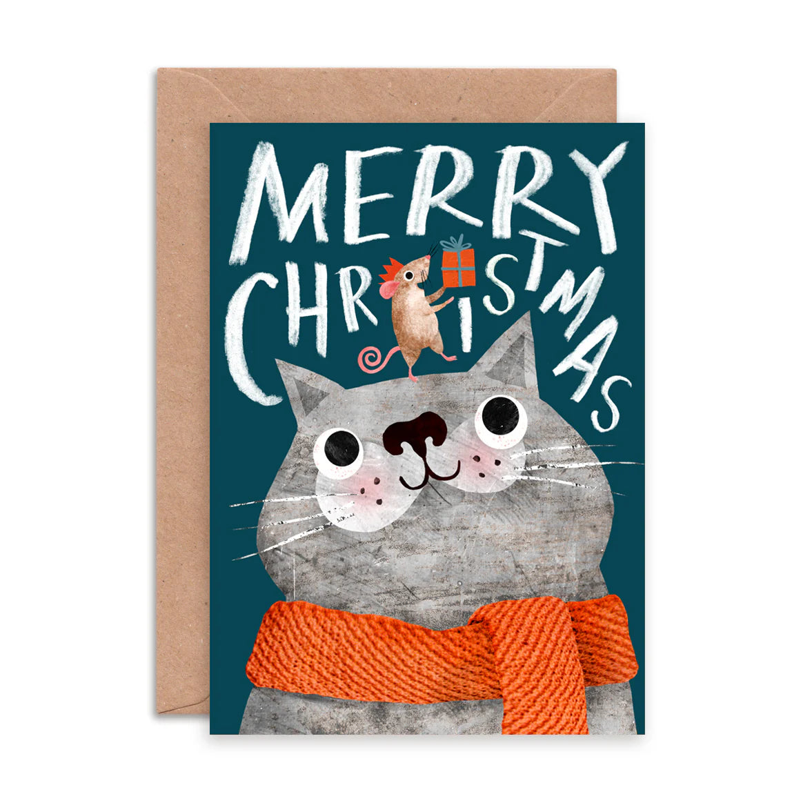 Merry Christmas Cat and Mouse Card