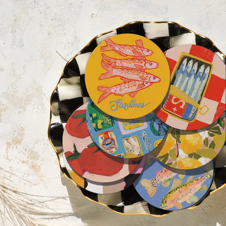 Pink Sardines Coaster