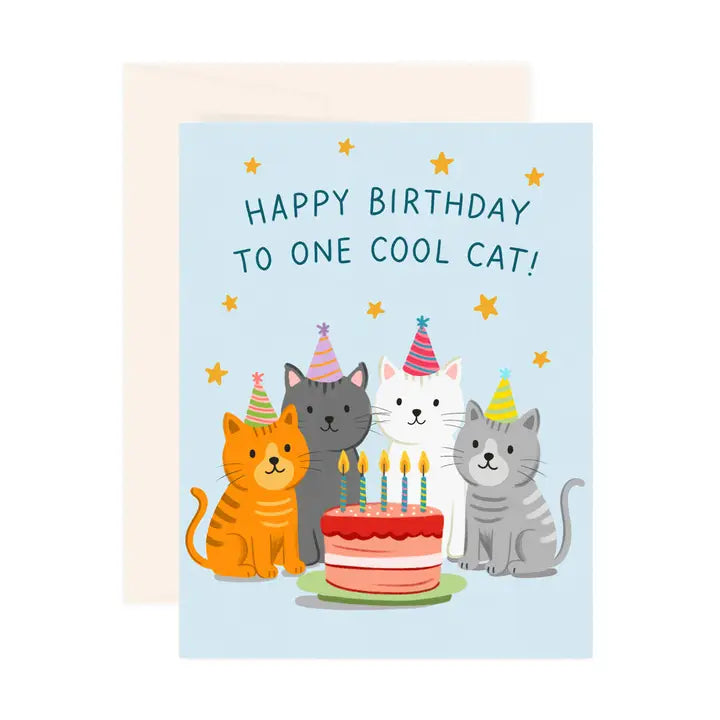 Cats Birthday Party Card