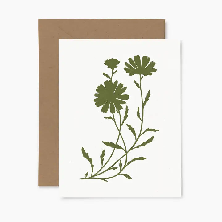 Daisy Silhouette Card