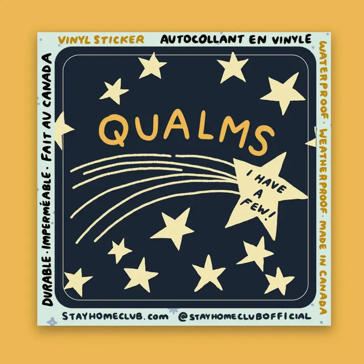Qualms Sticker Waterproof Vinyl Sticker