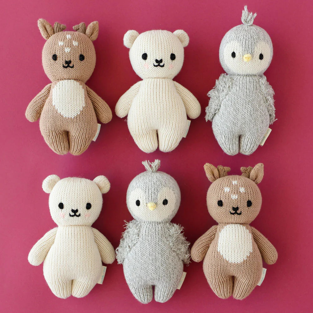 Baby Fawn Hand-Knit Doll