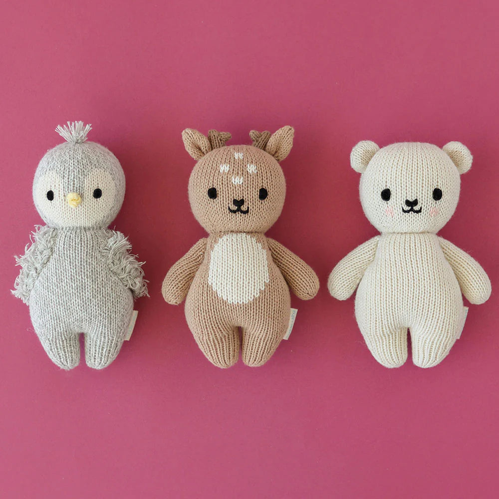 Baby Fawn Hand-Knit Doll