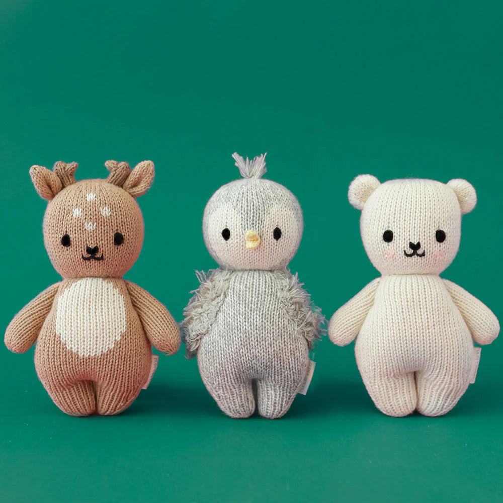 Baby Fawn Hand-Knit Doll