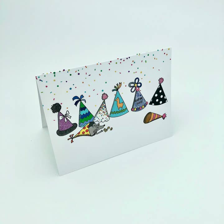 Birthday Rat In Hat Card