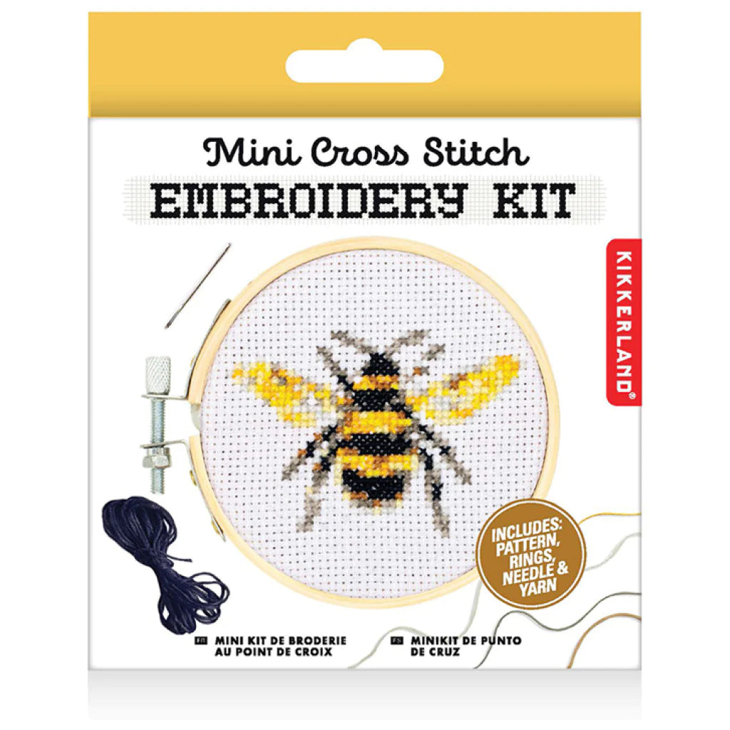 Mini Cross Stitch Embroidery Kit Bee