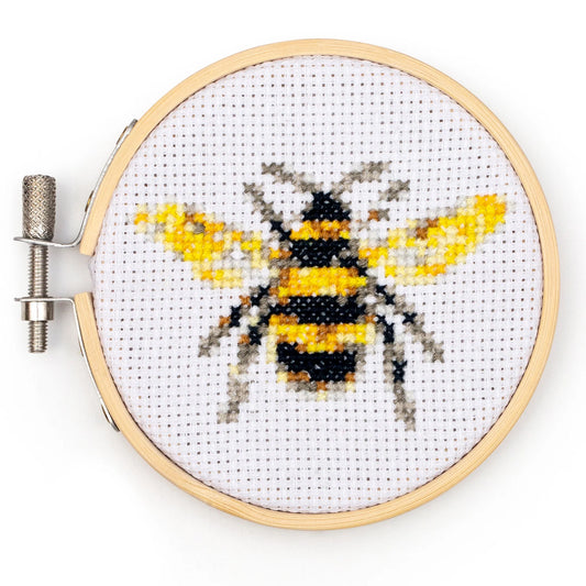 Mini Cross Stitch Embroidery Kit Bee