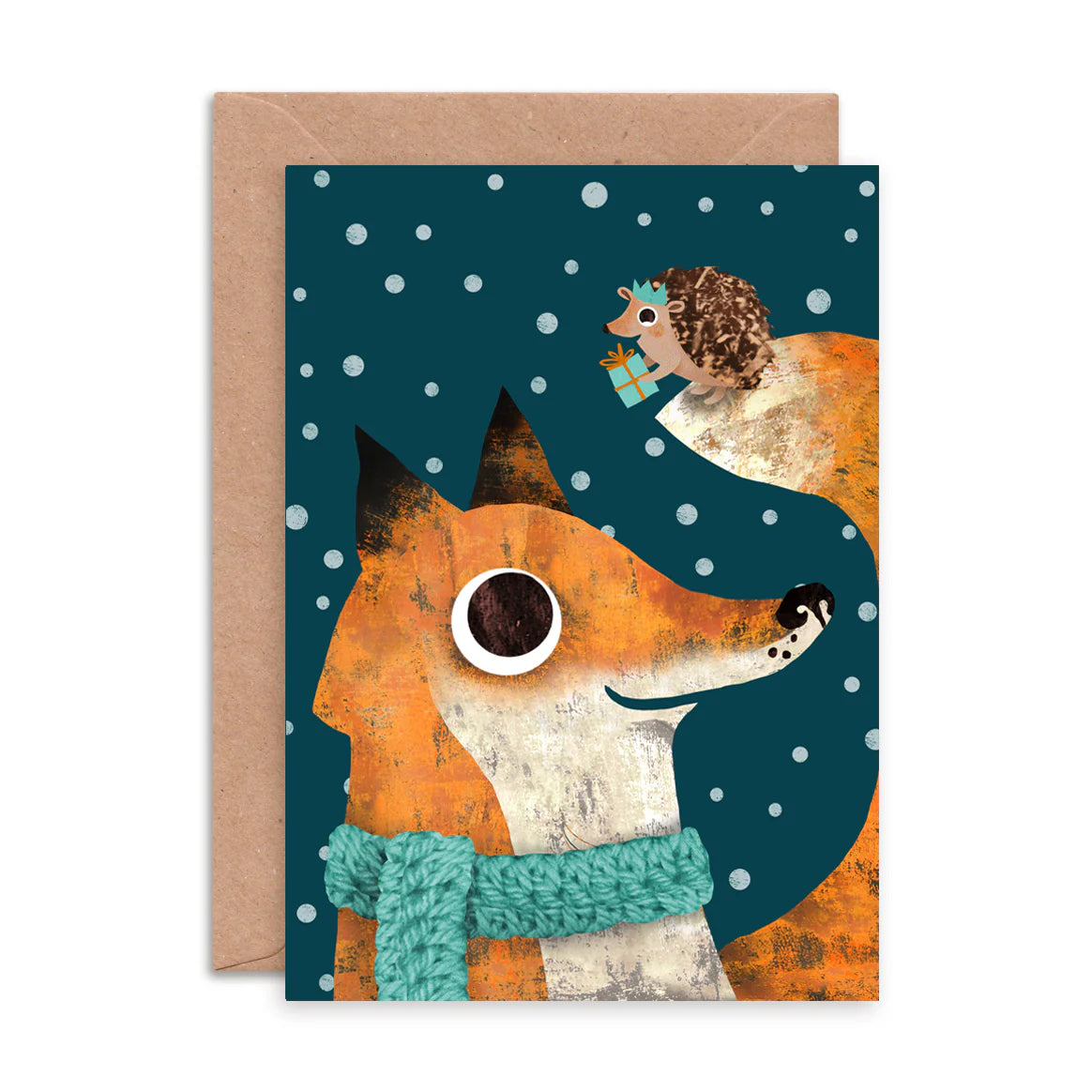 Merry Christmas Fox and Hedgehog Card