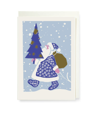 Father Christmas Snow Mini Card
