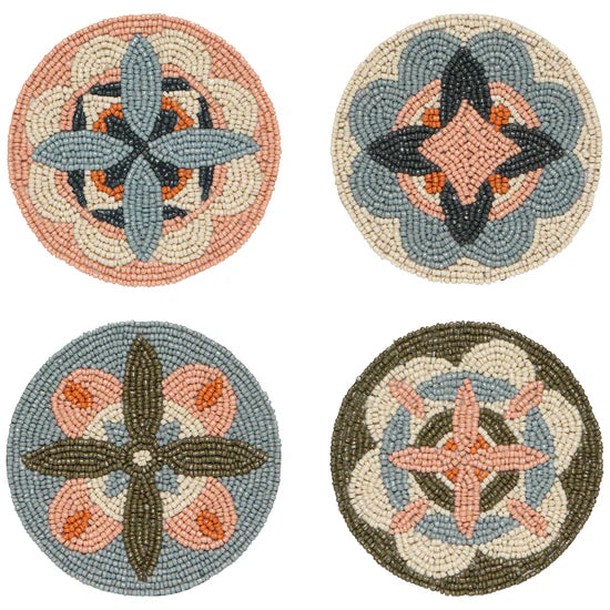 Beaded Form Disco Coaster Set of 4