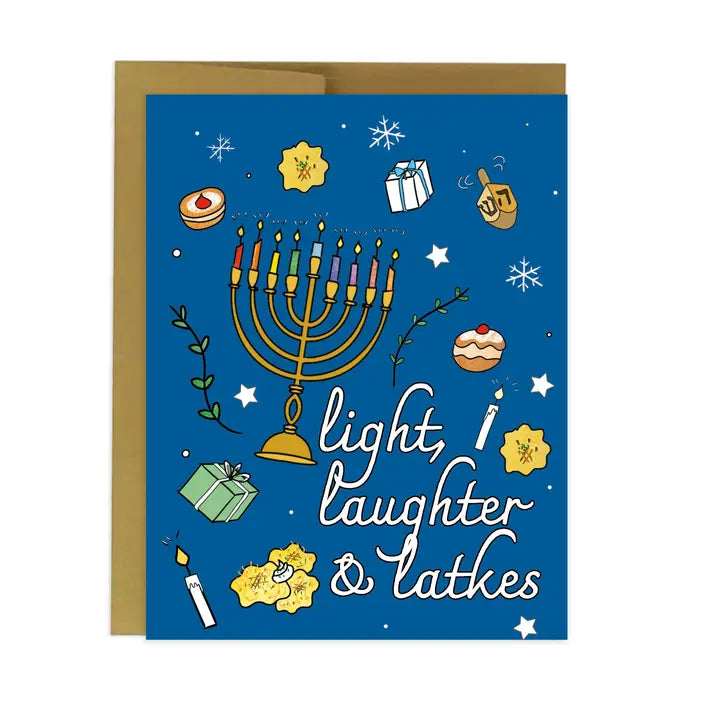 Light, Laughter + Latkes Card