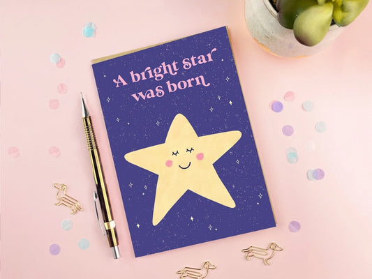 A Bright Star Was Born Card
