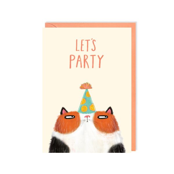 Lets Party Cat Card