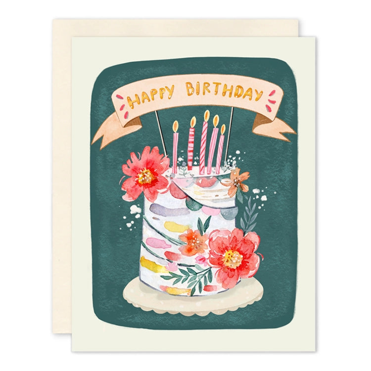 HBD Cake Card - Green