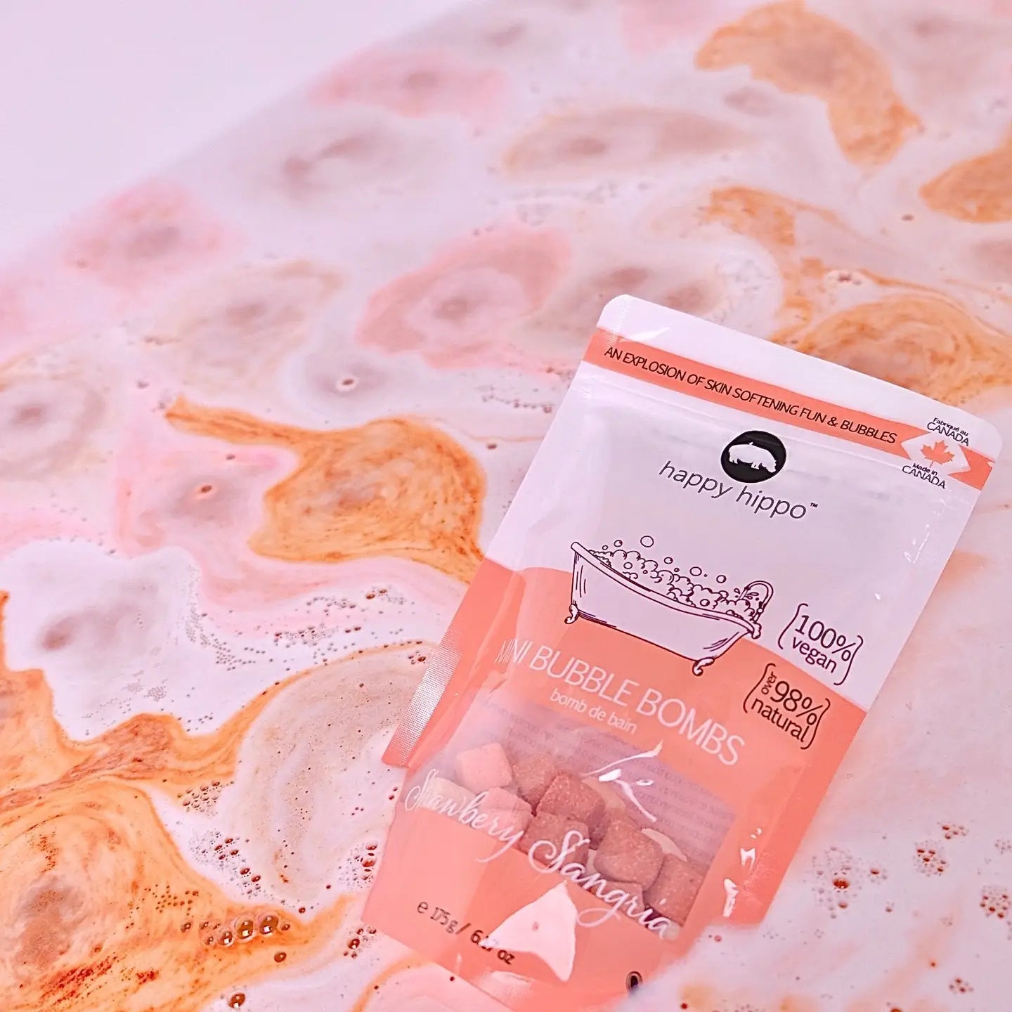 Strawberry Sangria Mini Bubble Bath Bombs