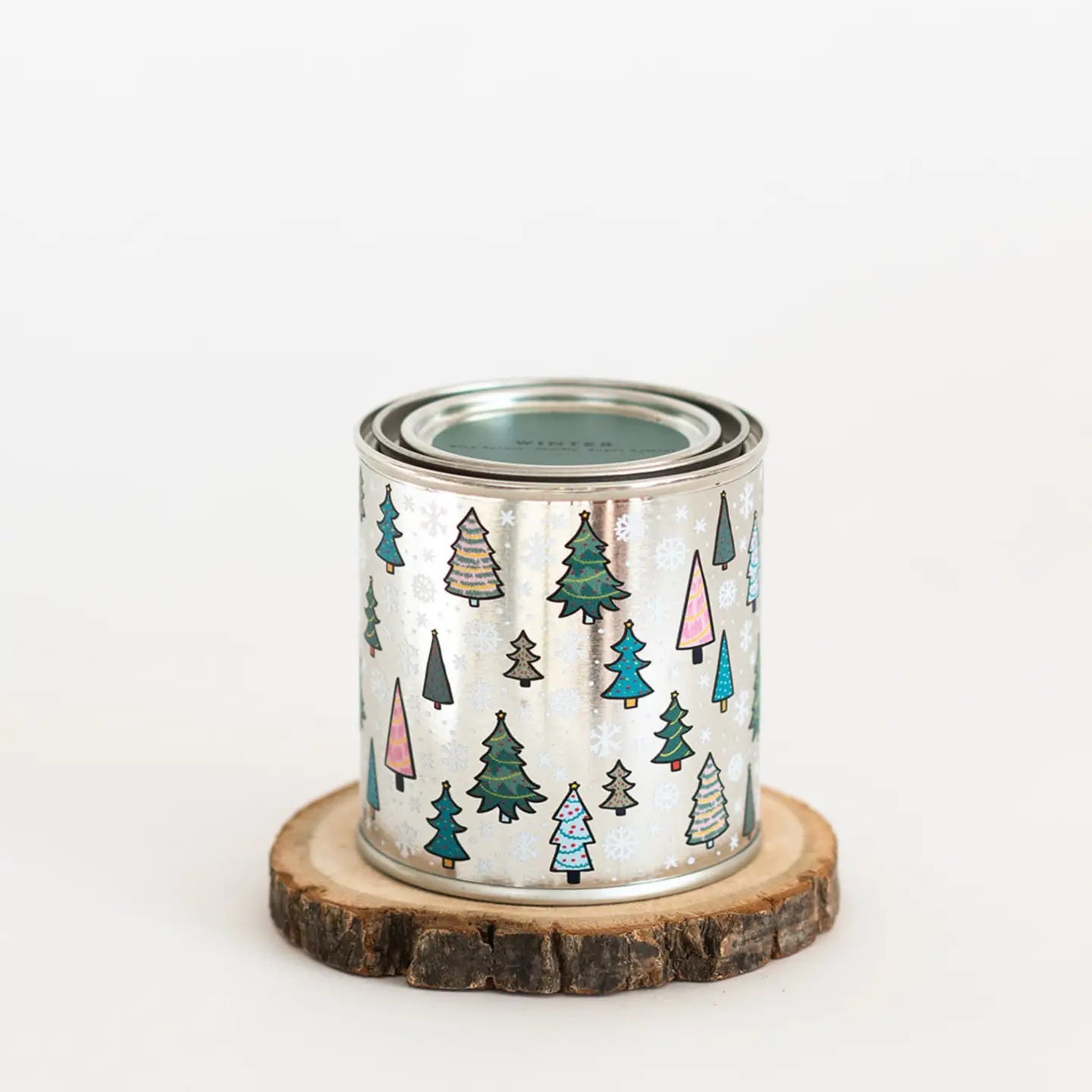 Winter Paint Tin Candle