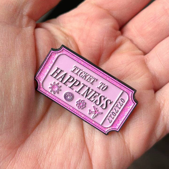 @67 Ticket to Happiness Enamel Pin