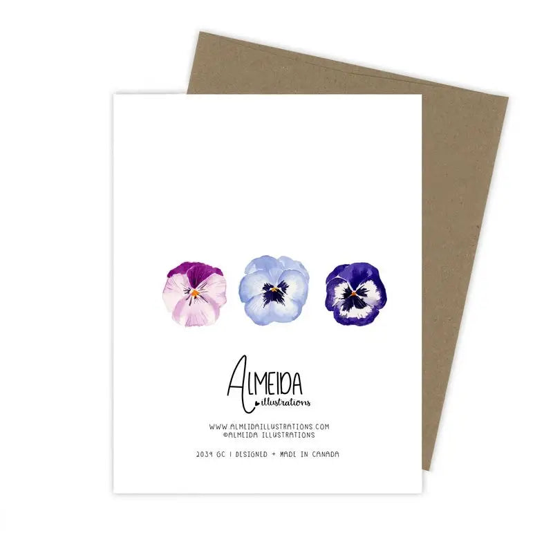 Thank You Pansies Flower Card