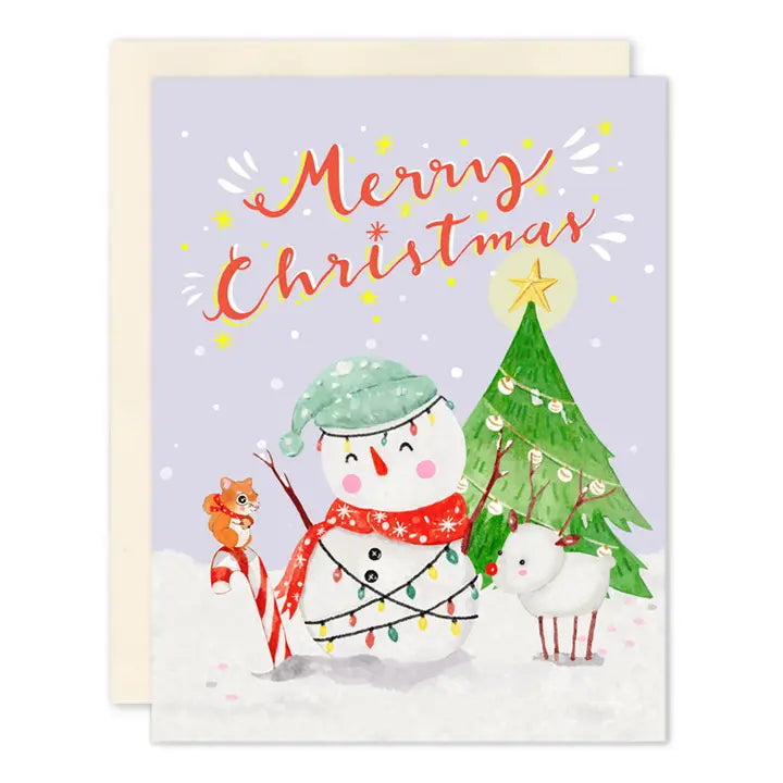 Snowman and Snowdeer Card
