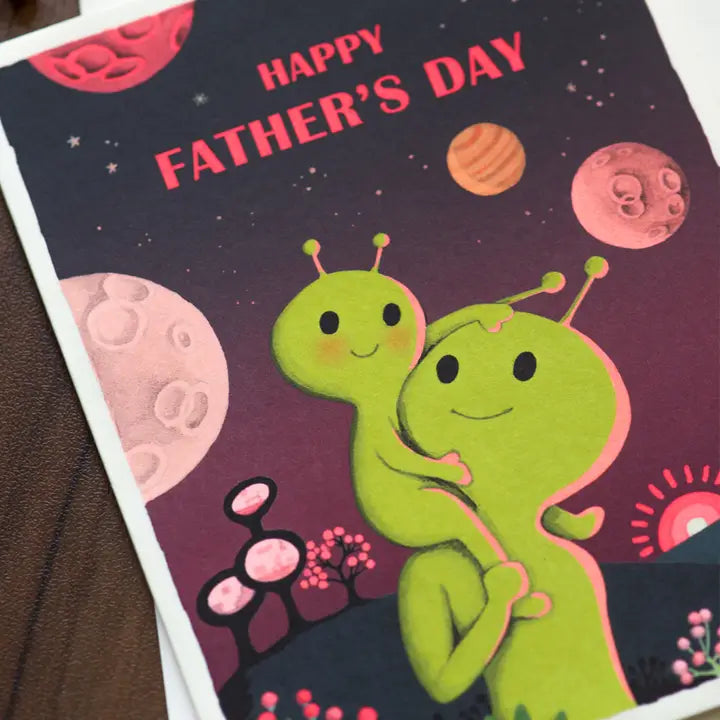 Fathers Day Aliens Card
