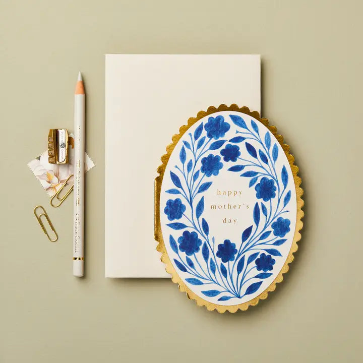 Delft Flora Happy Mother's Day Card