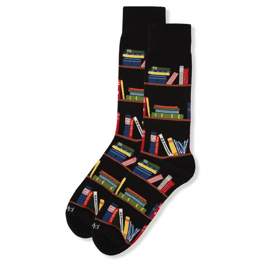 Men's Bamboo Crew SocksBlack Bookshelf