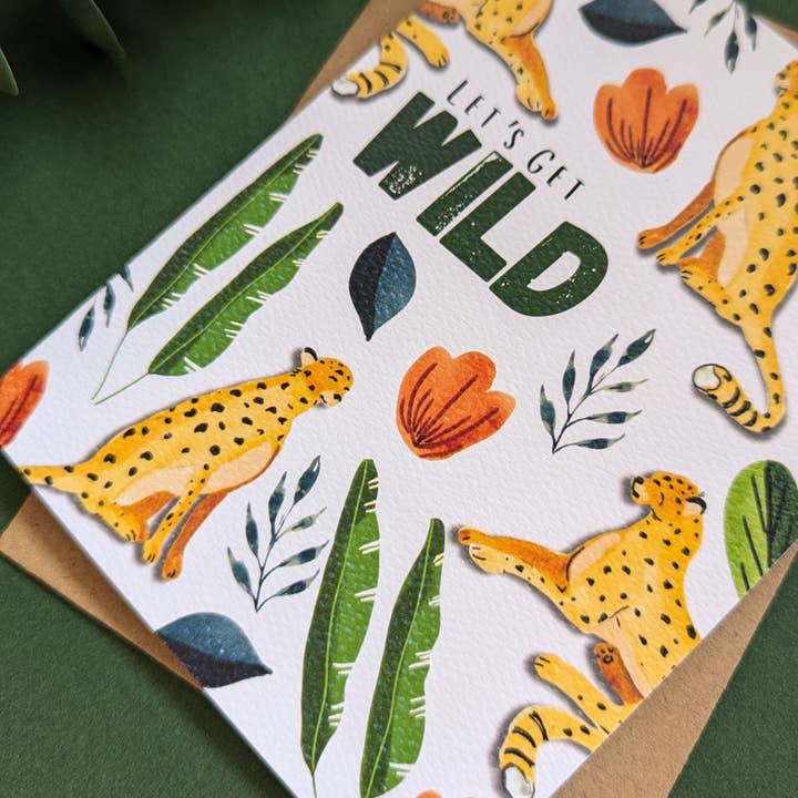 Get Wild Cheetah Greeting Card