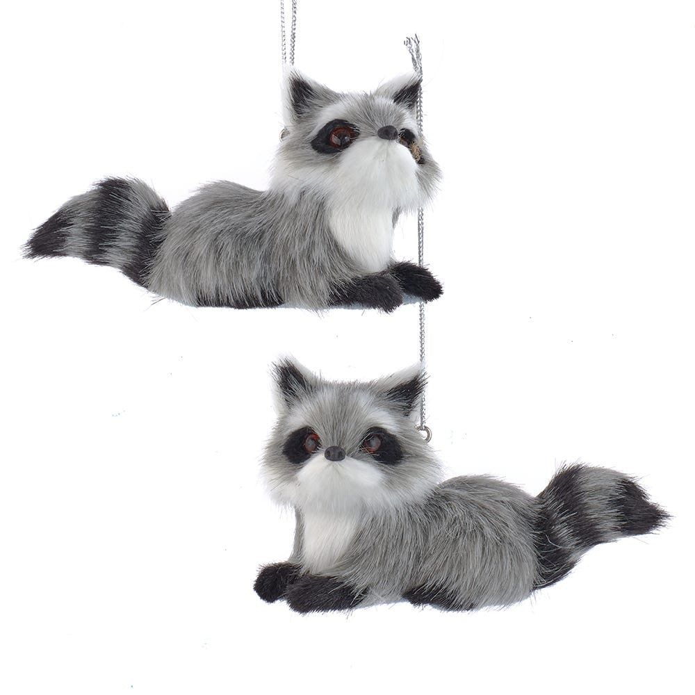 Furry Raccoon Ornament