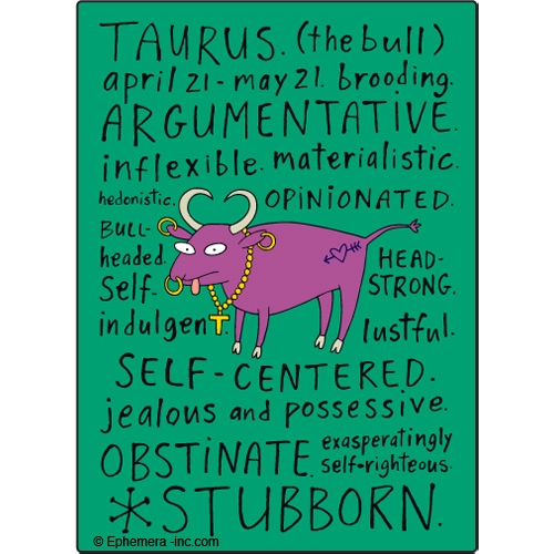 Zodiac Magnet Naughty Taurus