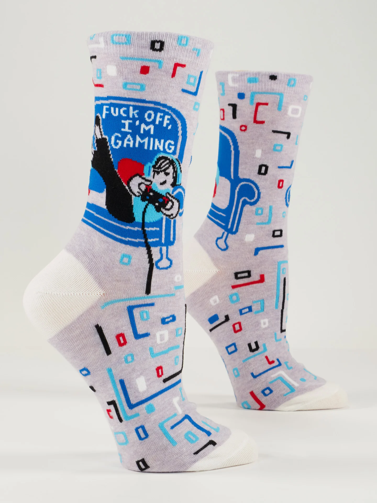Women's Crew Socks Fuck off, I'm Gaming