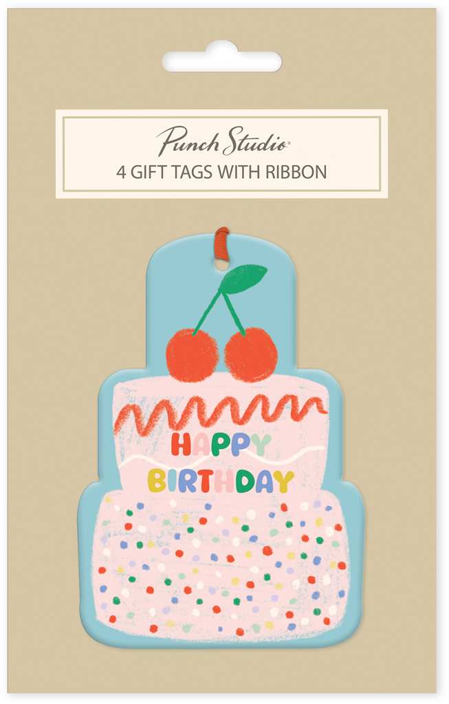 Happy Birthday Cherries Gift Tag