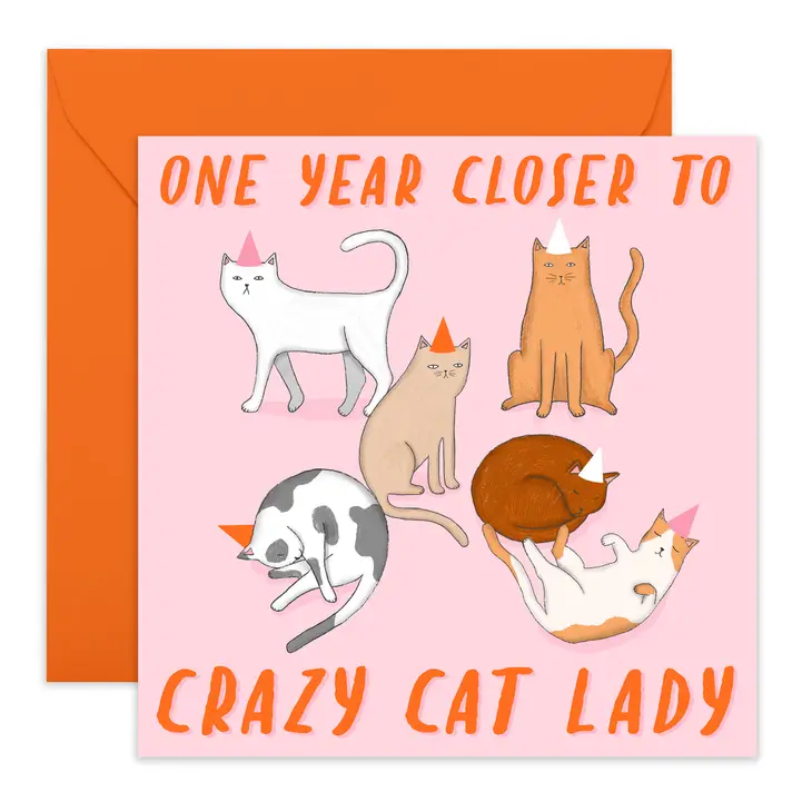 Crazy Cat Lady Funny Card