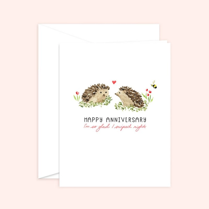 Happy Anniversary Swiped Right Card