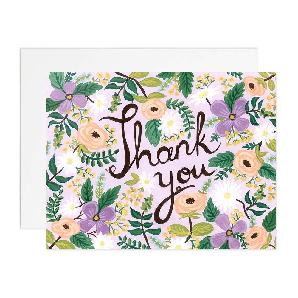 Pansy Thank You Card