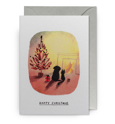 Tree Fire Christmas Card