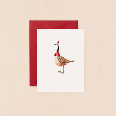 Christmas Canada Goose Mini Card