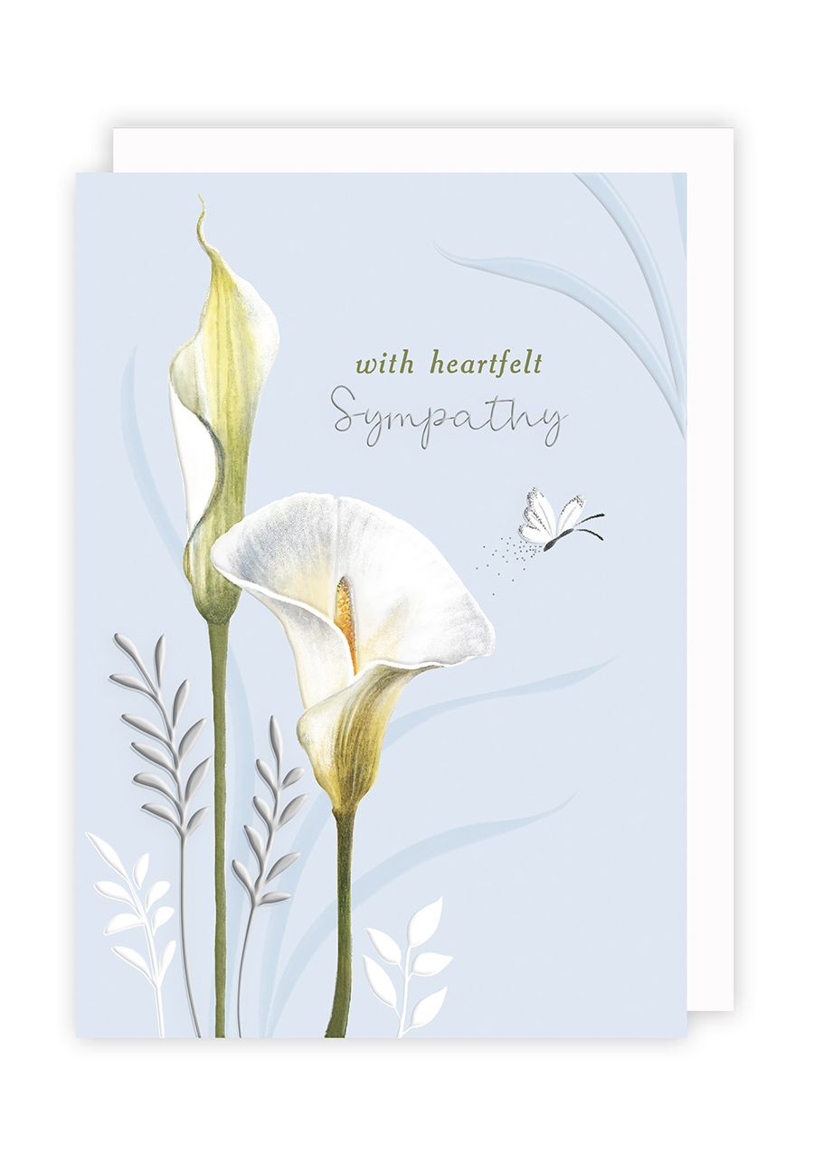 Heartfelt Sympathy Lillies Card
