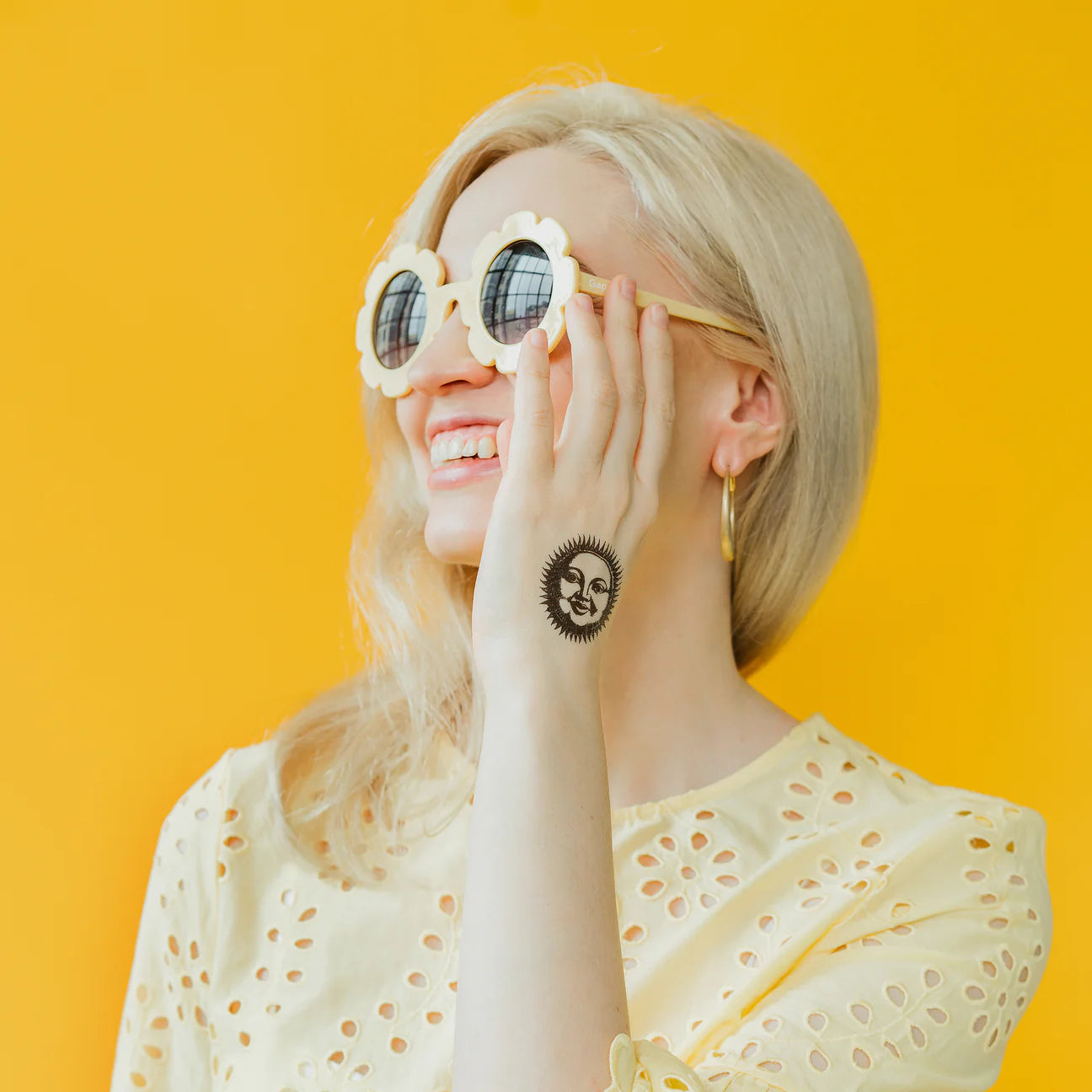 Vintage Sun Temporary Tattoos