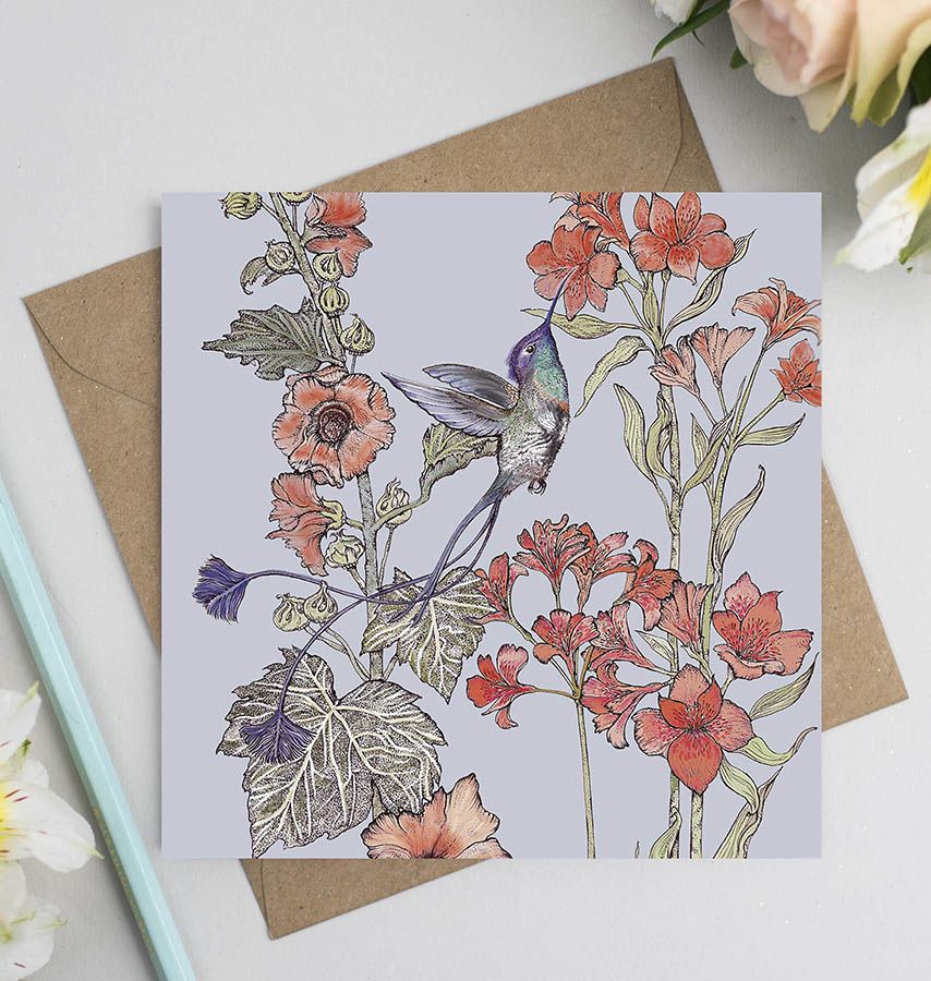 Spatuletail Hummingbird Card