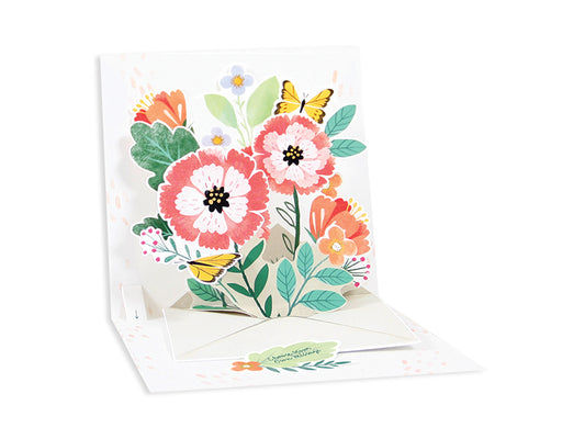 Pop-Up Floral Envelope Card