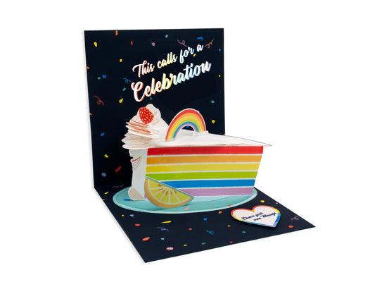 Pop-Up Rainbow Cake Card