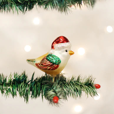 Santa Bird Ornament
