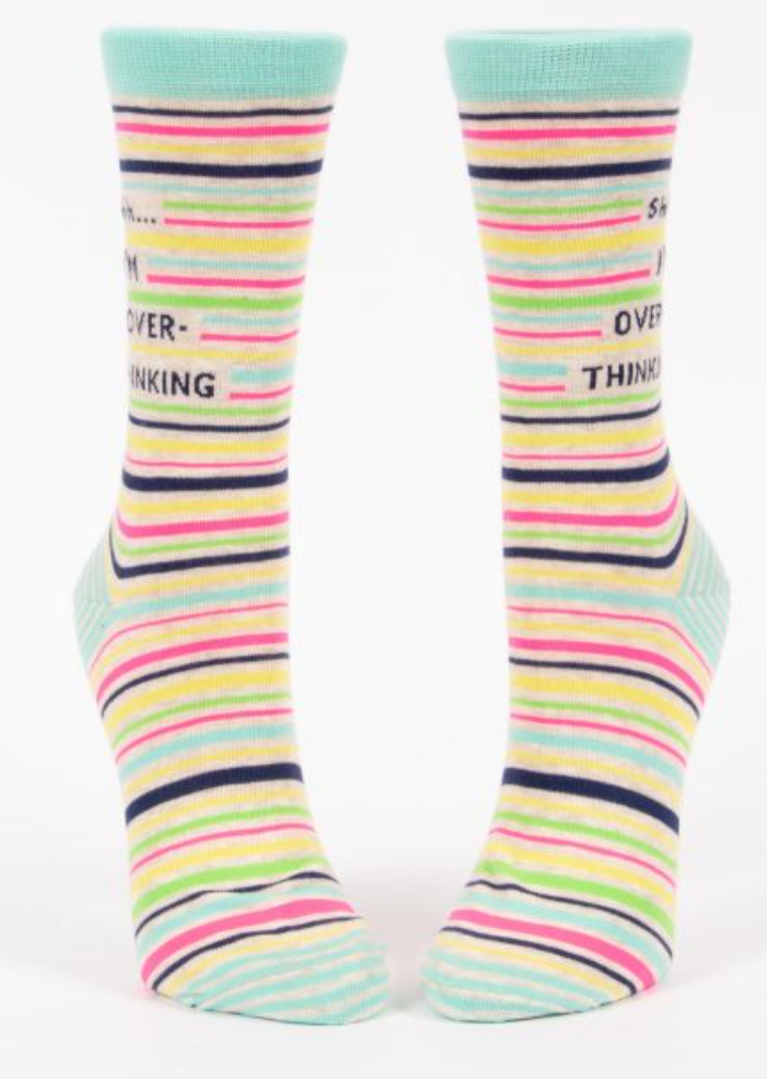 Women’s Crew Socks Shhh… I’m Over Thinking
