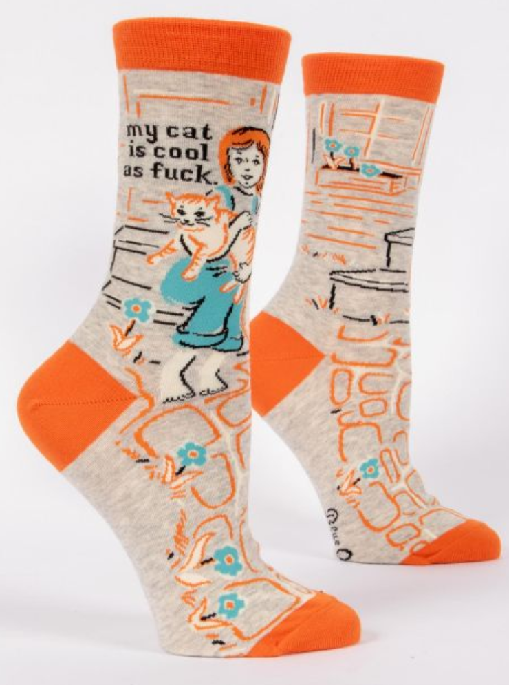 Women’s Crew Socks My Cat Is Cool As F*ck