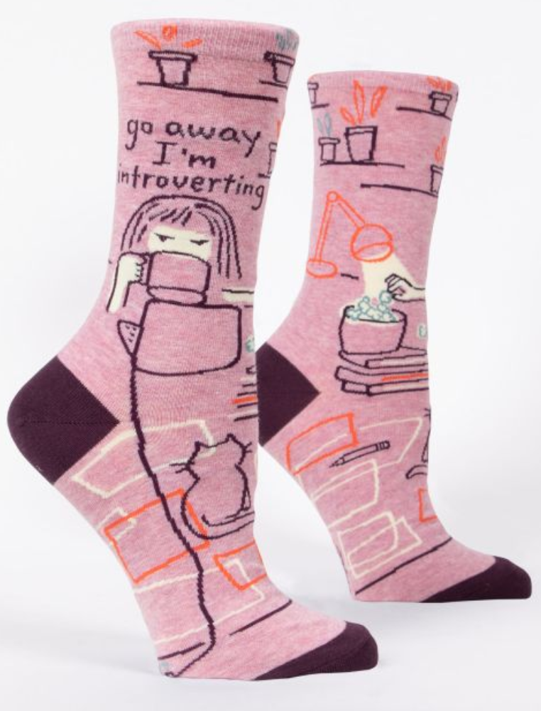 Women’s Crew Socks Go Away I’m Introverting