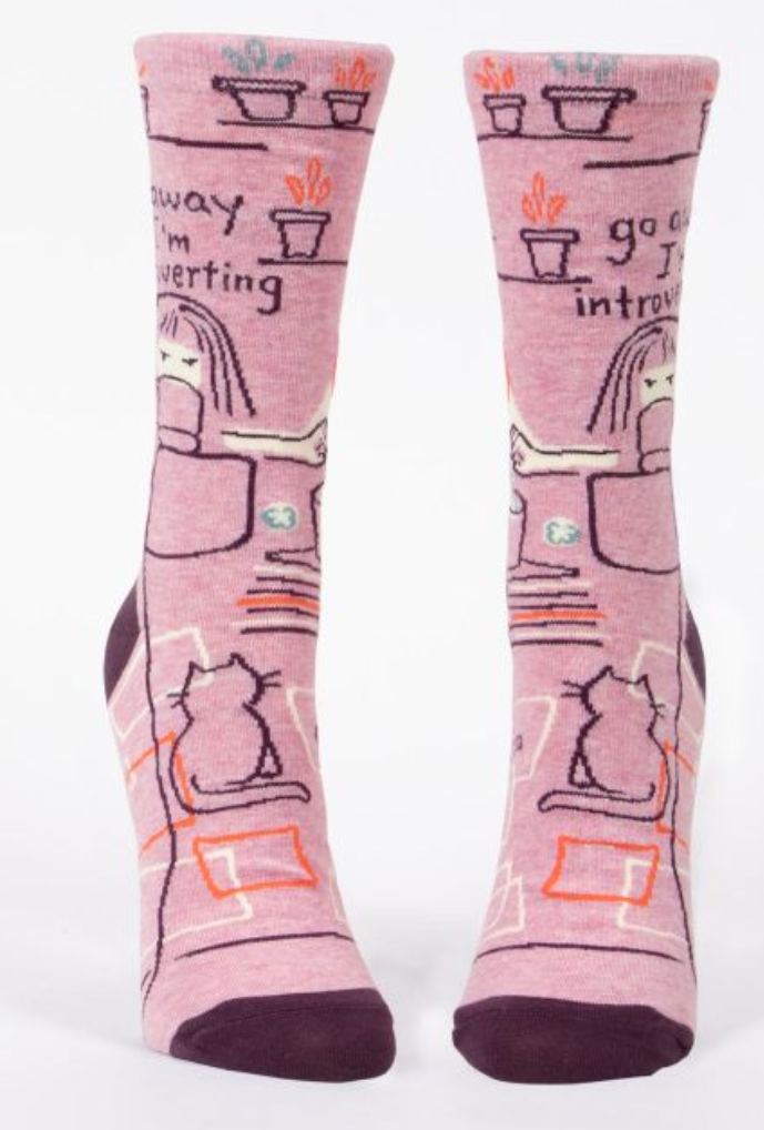 Women’s Crew Socks Go Away I’m Introverting