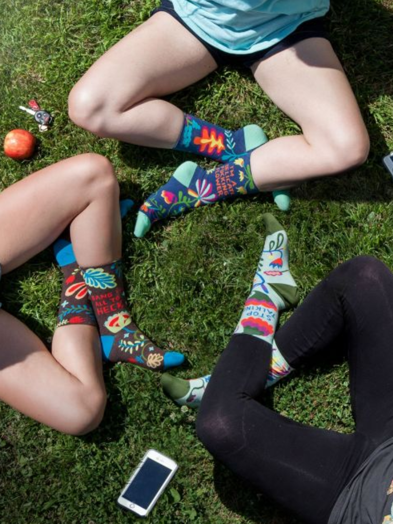 Women’s Crew Socks Delicate F*cking Flower